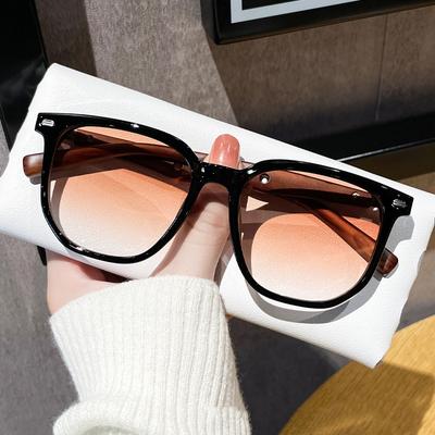 Gradient Square Sunglasses Men Women Vintage Oversized Brand Design Fashion UV400 Sun Glasses