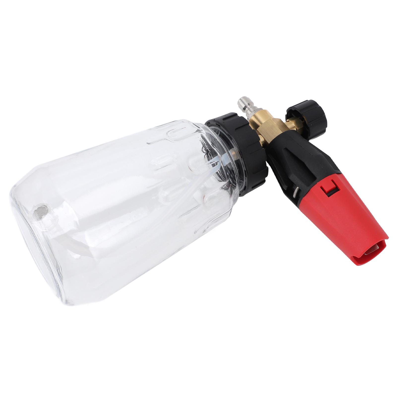 

Распылитель пены для мойки автомобиля 1000 мл, универсальный пистолет для пены высокого давления с 14-дюймовым быстроразъемным соединением