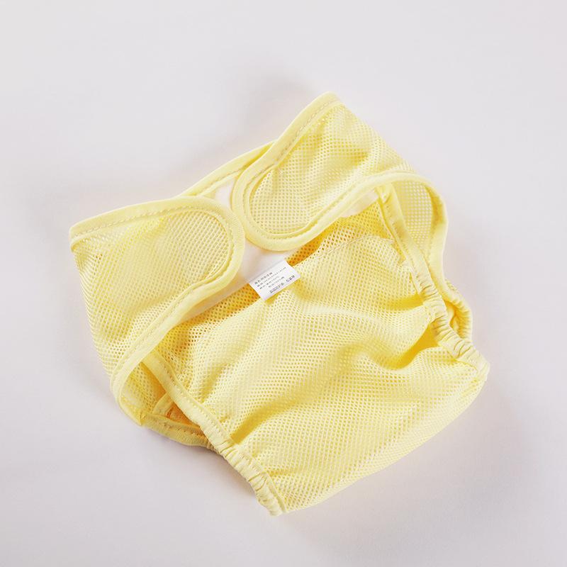 

Подгузники для новорожденных, сетчатые дышащие подгузники с карманом, тканевые подгузники, детские подгузники, водонепроницаемые моющиеся подгузники 5-12catty жёлтый