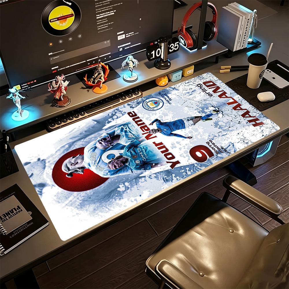 Haaland Personalized Text Mouse Pad Keyboard Mat Computer Desk Keyboard Mat Non-Slip Rubber Bottom Perfect Gift for Gamers
