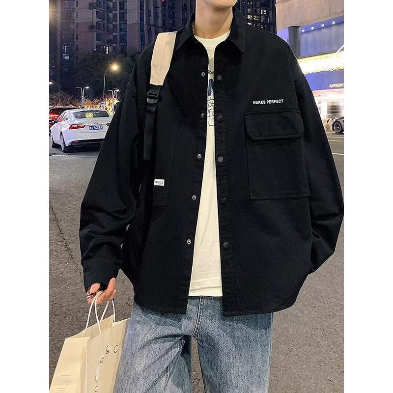 Retro Japanese Style Oversized Youthful Pocket Workwear Jacket – Autumn Casual Shirt