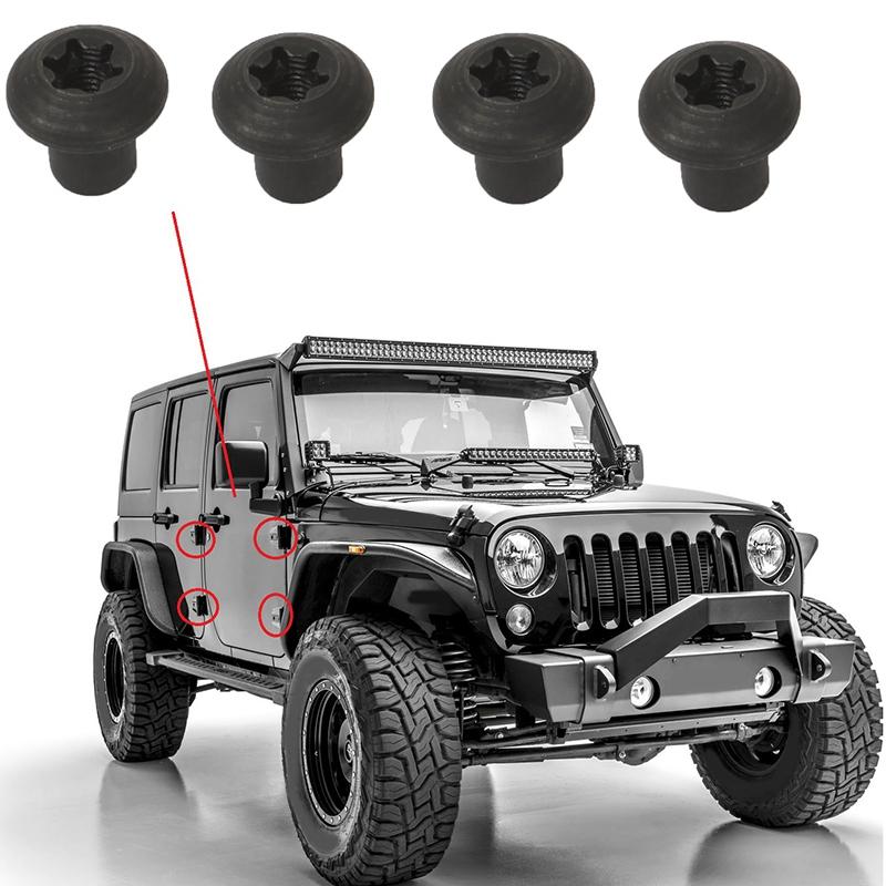 Металлические Гайки Петли Двери 6511744AA для Jeep Wrangler JK 2007-2017 Автоаксессуары, 4 шт. NONE