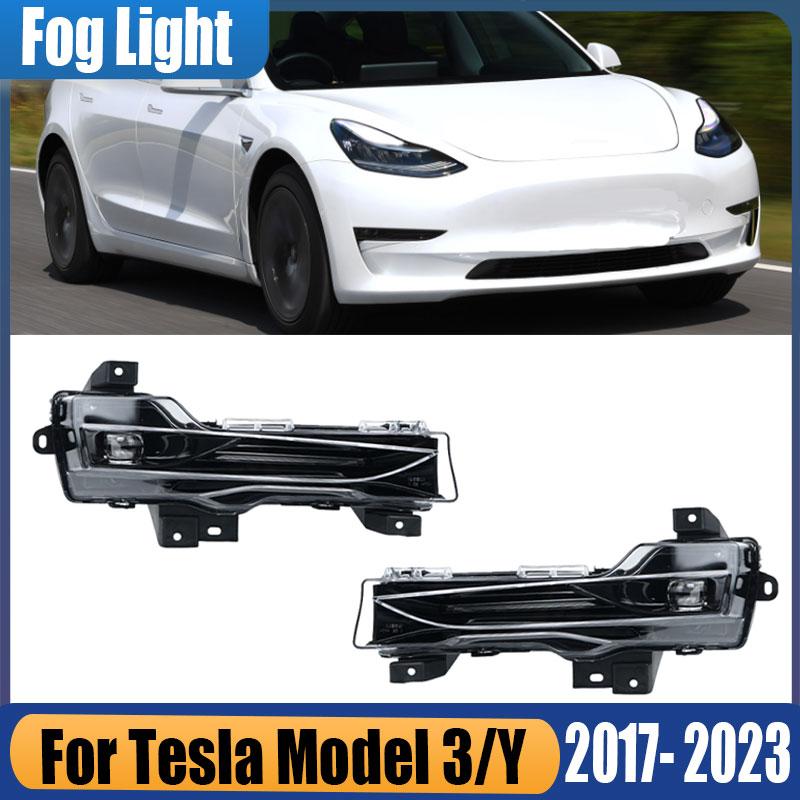 1077391-00-E 1077392-00-E For Tesla Model 3/Y 2017-2023 Car Accessories Front Bumper Fog Light Auto Day Running Lamp Signal Lamp