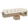 VidaXL Salon de Jardin avec Coussins 7 pcs, Canapés de Terrasse, Ensemble de Meubles de Patio, Mobilier d'Extérieur, Beige 3224574