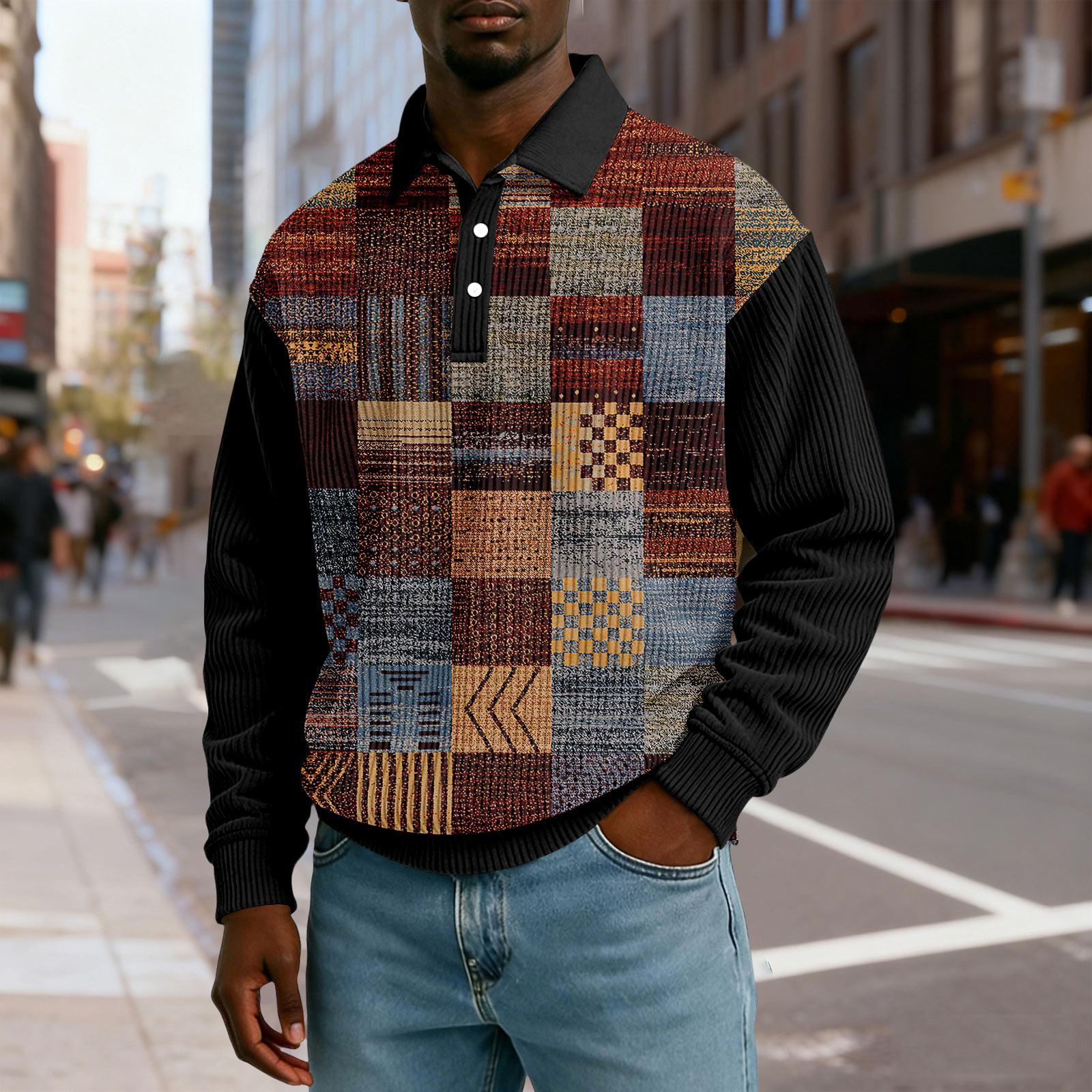 

Чоловіча повсякденна сорочка вільного крою на ґудзиках, з коміром на ґудзиках та довгими рукавами S кавовий