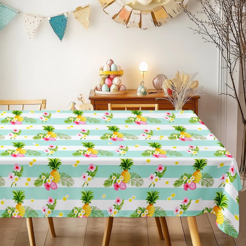 Tropical Fruit Rectangle Tablecloth for Table Decor Kitchen Dining Patio Waterproof Reusable Tablecloth for Table Indoor Outdoor