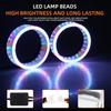 App-gesteuerter 2-in-1 RGB LED Symphony Engelaugen Ringlicht für Auto mit Tagfahrlicht DRL-Funktion