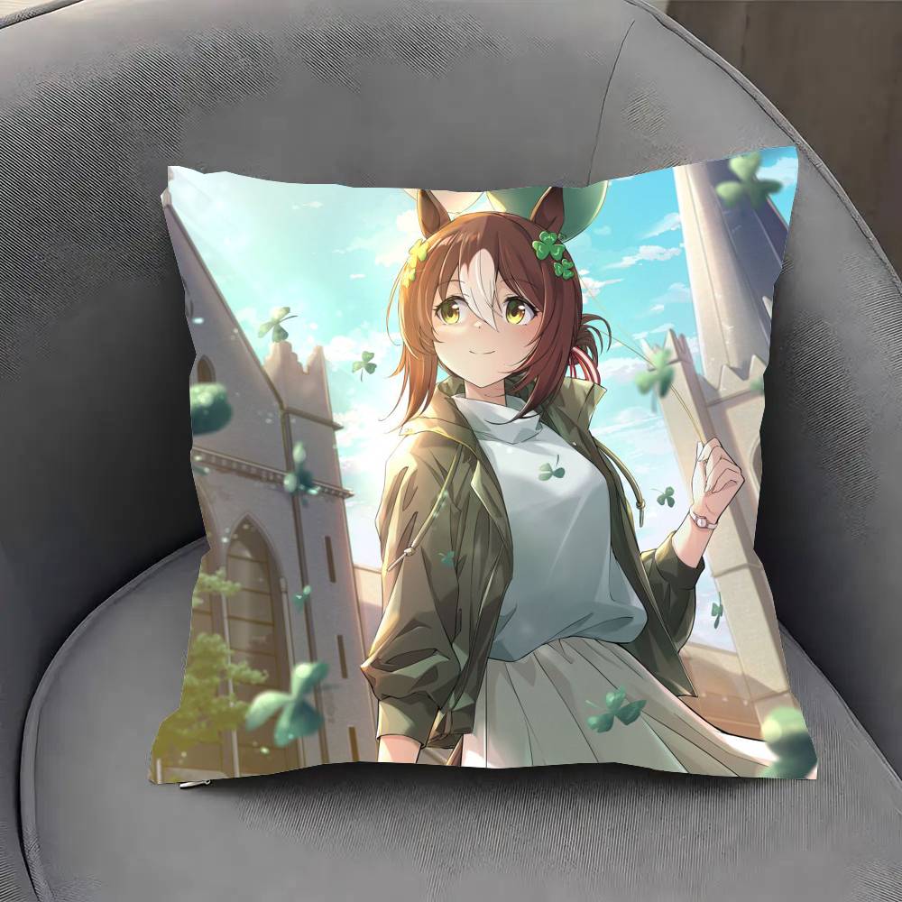 Fine Motion UUmaMusume Anime Pillow Case Fashion Square Pillowcase Bedroom Sofa Room Ins Decoration Leisure