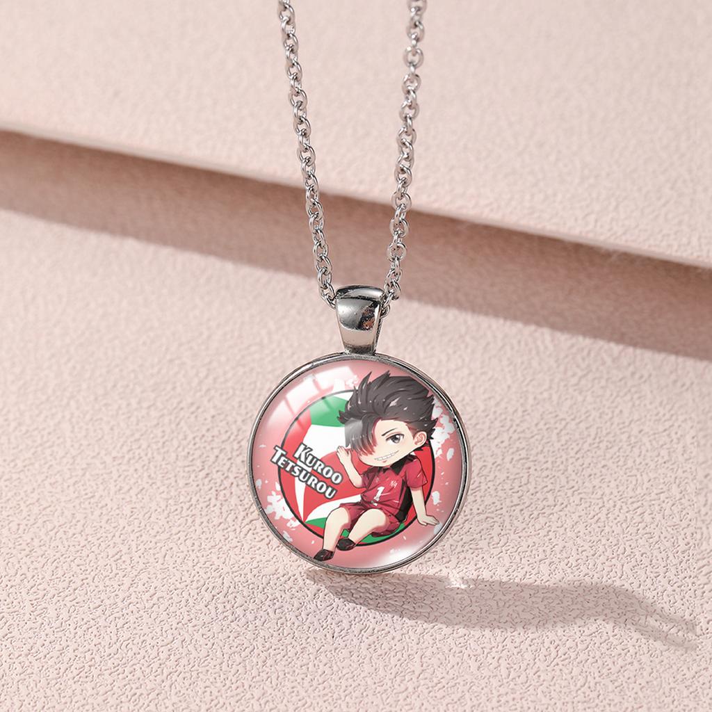 Quality Premium Hinata Shoyo Anime Necklace With Gemstone Style For Trendy Fashion Lovers