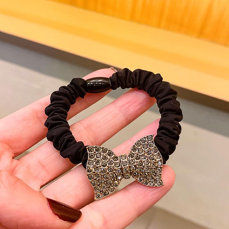 Diadema de aleación Lazo para el pelo - Cuerda para el pelo vintage de alta gama Bucle de intestino delgado Banda elástica - Accesorio para mujer Decoración del pelo