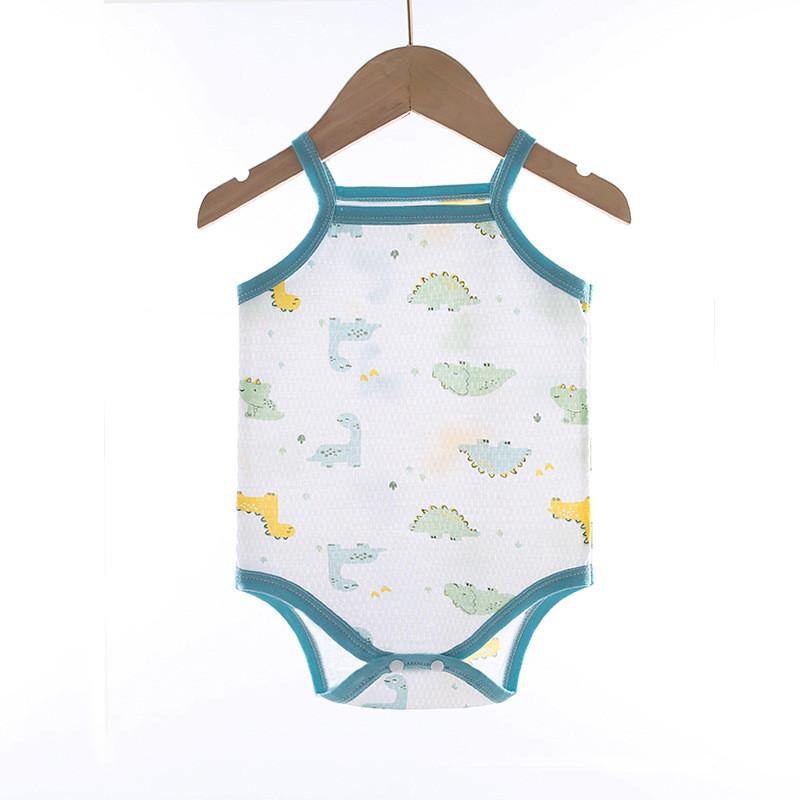 Baby Summer Cotton Sleeveless Romper With Triangular Style For Newborns