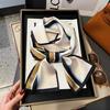 Small Silk Scarf Women's Spring and Autumn Thin Korean Version Versatile Thin and Narrow Long Scarf Tied Hair Temperament Square Scarf with Suit Shirt