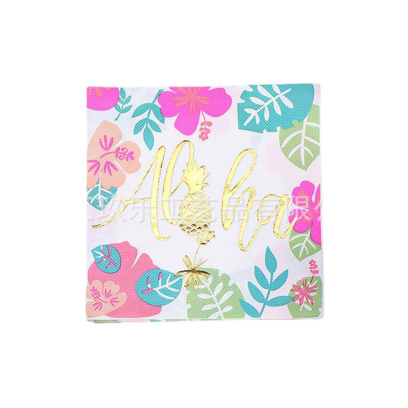 Gold & Silver Hot Stamped Happy Birthday Napkins for Party Decorations