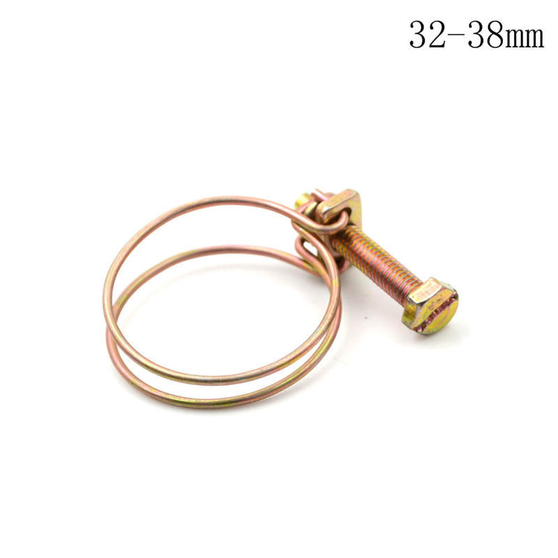 2X Double Wire Hose Clamp Pipe Clip Screw Bolt Tight Fitting Classic TypeH.dr