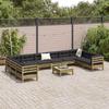 VidaXL Garden Lounge Set with Cushions 11 Pcs Impregnated Pine Wood, Outdoor Sofa Set, Sofa Set of 3299650