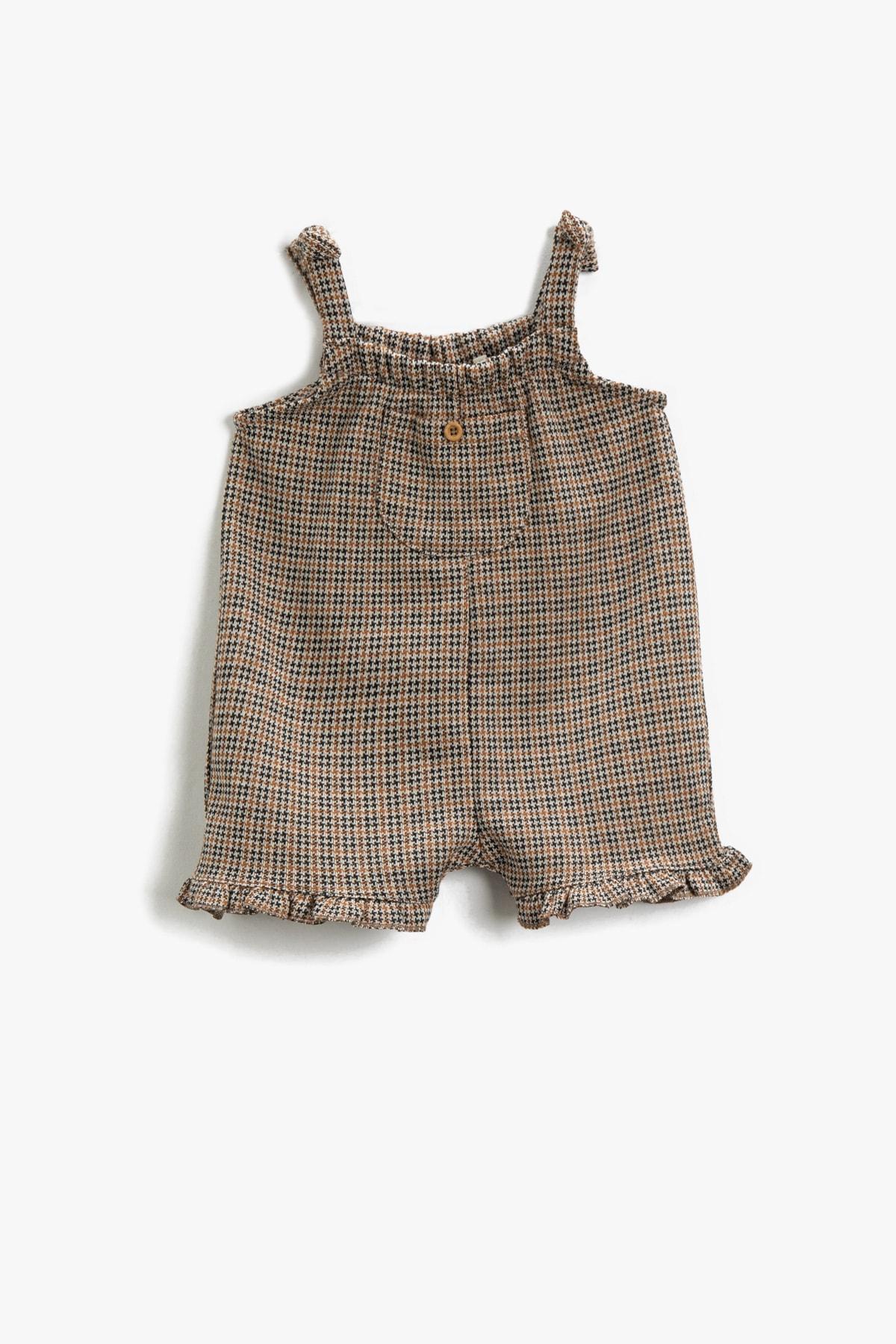 

Коричневый комбинезон в клетку для девочки 3WMG80005AK..