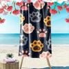 Colorful Paw Print Pattern Beach Towel Quick-drying for Travel Outdoor Sports Jogging Beach and Swimming