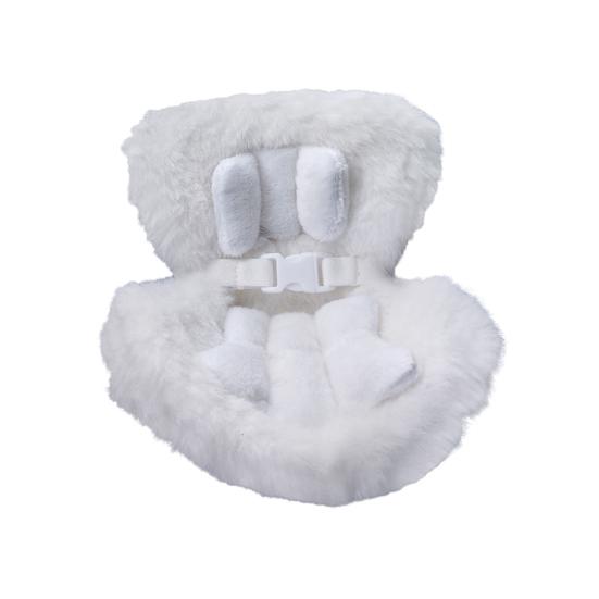Doll Car Seat with Air Vent Clip Desktop Stand Cute Safety Belt Plush Cushion 17cm Doll Seat Car Ornament Gift for Collectors Fans