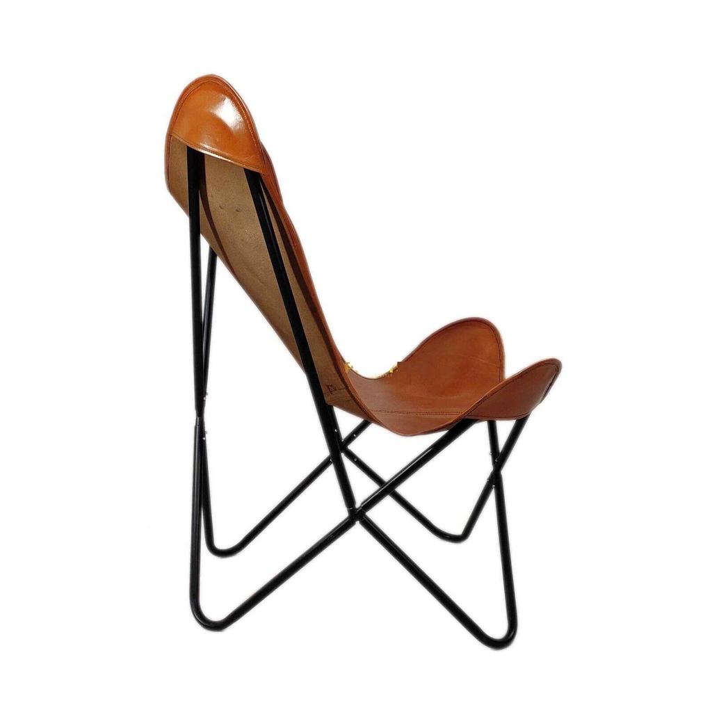 Fotoliu Nou Decor Acasă Scaun Fluture din Piele, Scaun de Relaxare din Piele.