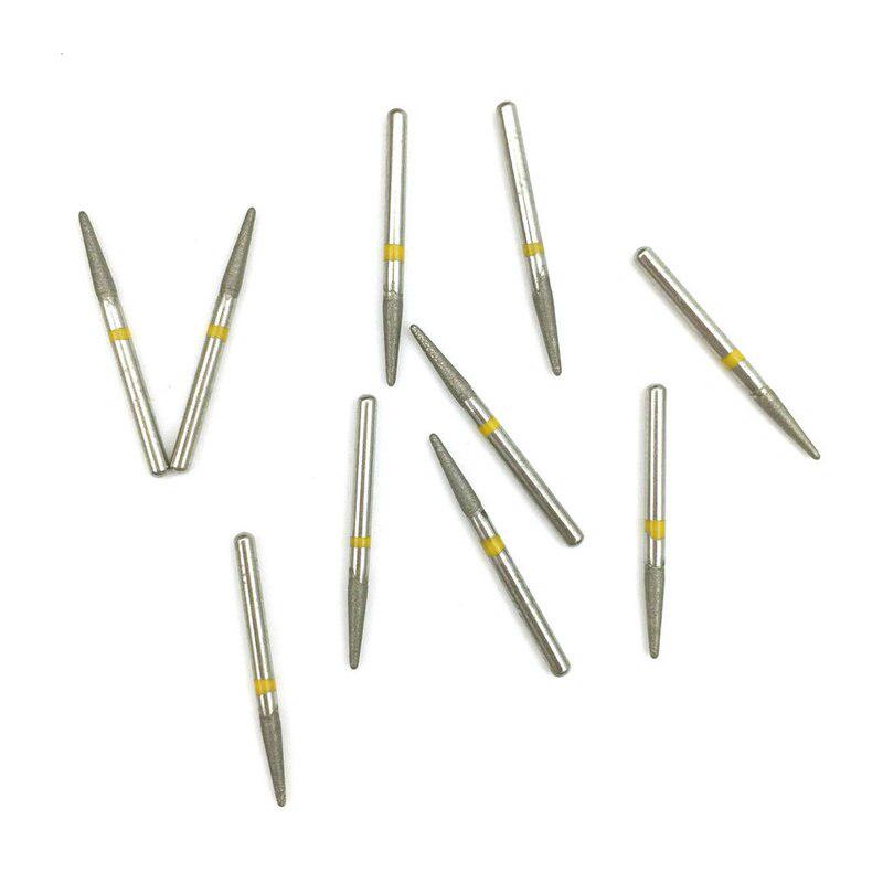 Fraises dentaires diamantées, 10 pièces, fraises dentaires pour pièces à main à grande vitesse, outil de dentiste FG 1.6mm TR-21EF