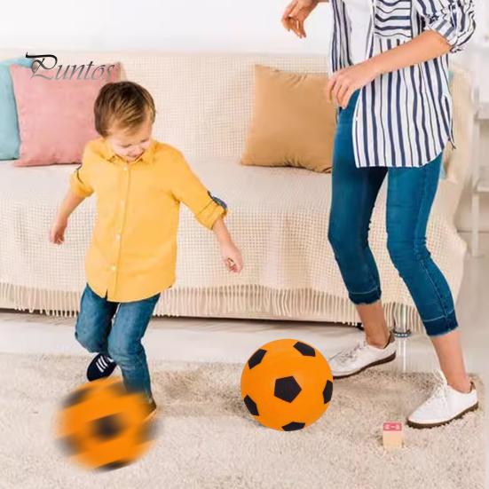 Soft Touch Silent Football Indoor Training Ball Elastic Playtime Foam Soccer Long-lasting Quiet Sports Gear for Children Safe Equipment For Kids