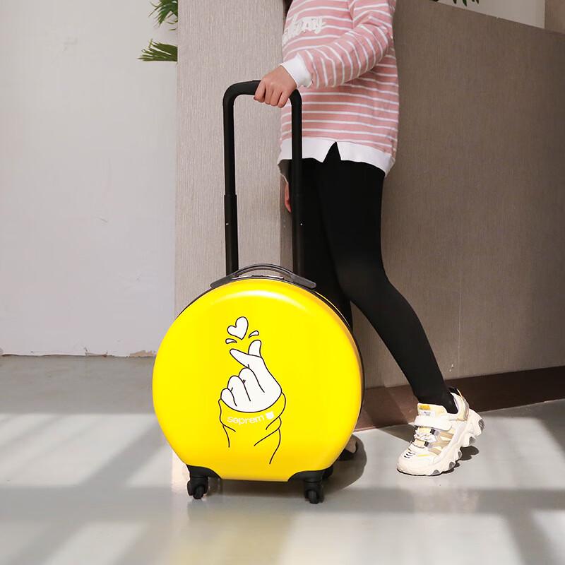 Children s Semi-Circular Lightweight Rolling Luggage Toddler