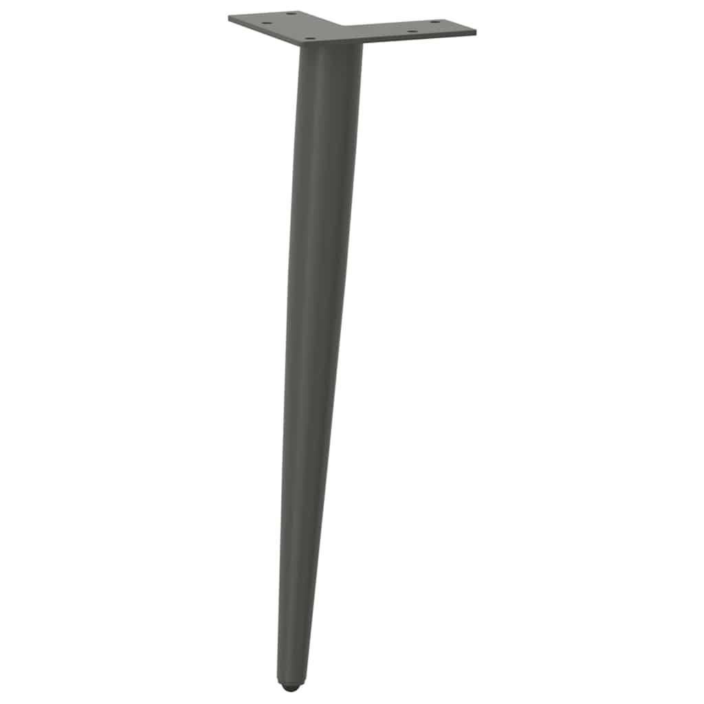 Vidaxl Coffee Table Legs, 4 Pcs, Anthracite, 42-43 Cm, Steel