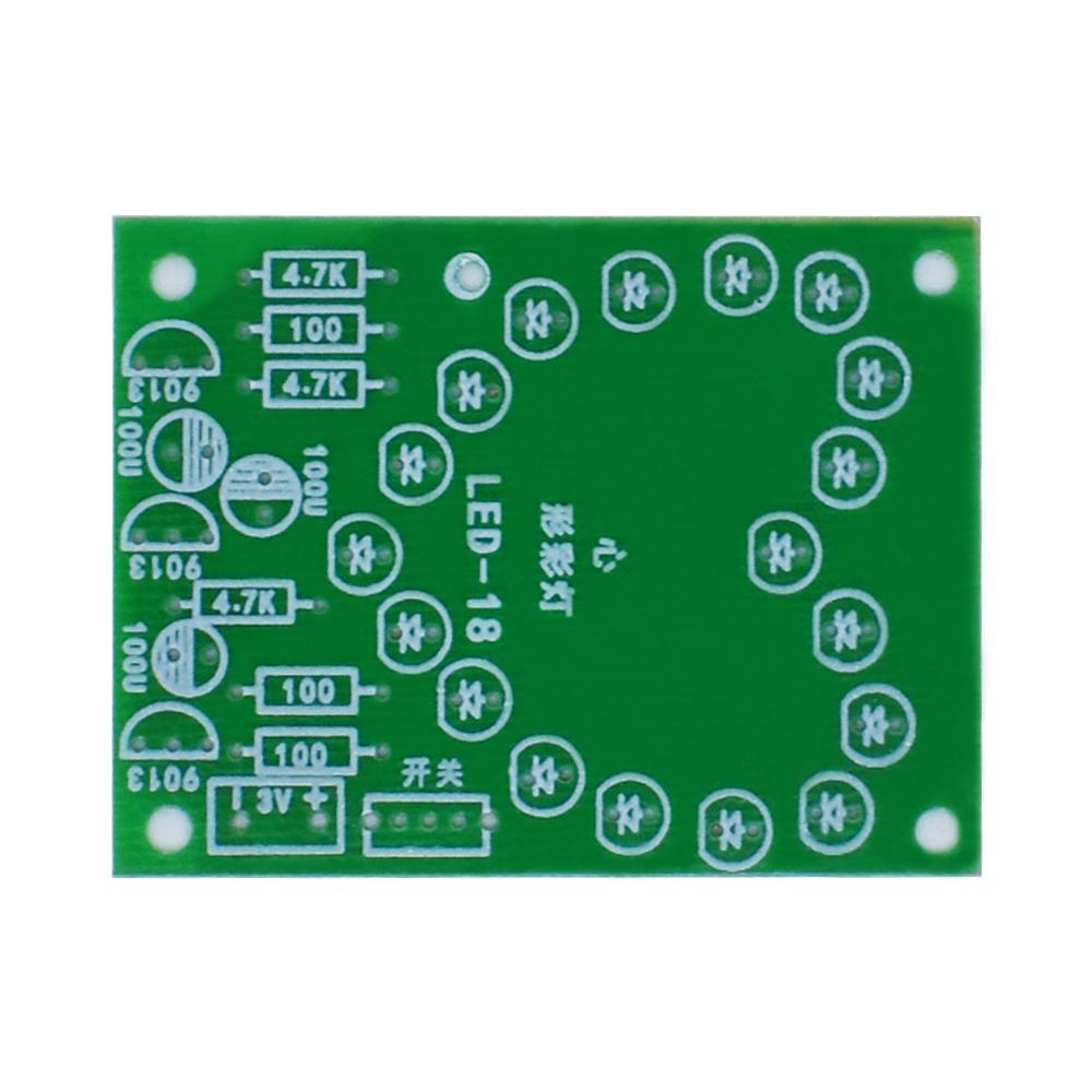 LIZAO DIY Heart LED Flowing Light Kit Electronic Soldering Practice Set for Student Maker Fun Learning Training Project