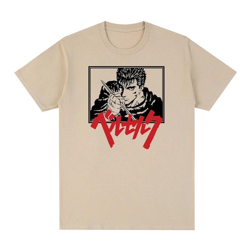 

Винтажная футболка Guts с забавным мультфильмом Unisexga Swordsman, хлопковая футболка унисекс, новая футболка, женские топы унисекс