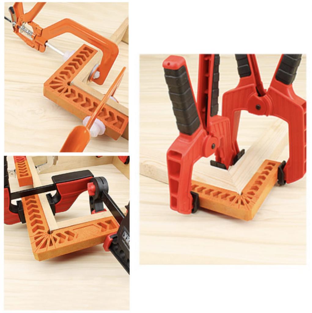 PLEAVIT Hörnklämmor, Rätvinkliga linjaler, L-formade klämmor, Guider, Träbearbetning, Svetsning, Fixering, DIY-verktyg, Set om 4