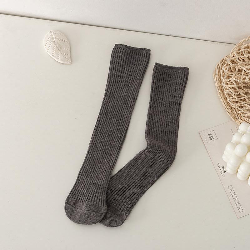 Dětské ponožky Novorozenecké Dětské Kojenecké Dívčí Chlapecké Podkolenky Batolecí Dívka Jednobarevné Bavlněné Pruhované Hladké Dlouhé Ponožky Pro Děti 1-6 Let