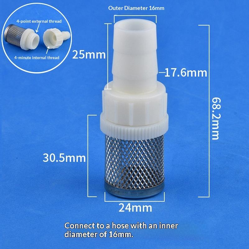 1/3Pcs 4mm 6mm 8mm 10mm 12mm 14mm 16mm 20mm Hose Stainless Steel Filter For Fish Tank Aquarium Garden DIY Accessories