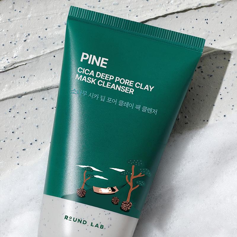 ROUND LAB Nettoyant Masque d'Argile Pores Profonds Pin Cica 150ml