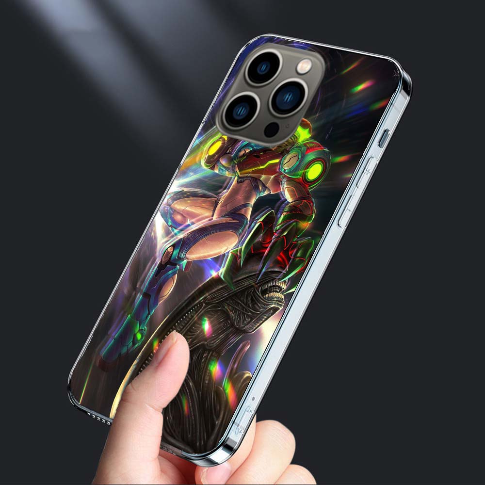 Game M-METROID Phone Case For Iphone 16E 15 Pro 14 Plus 17E 16 17 Pro Max Air 11 12 13 Mini Shockproof Capa Cute Cover TPU Cl