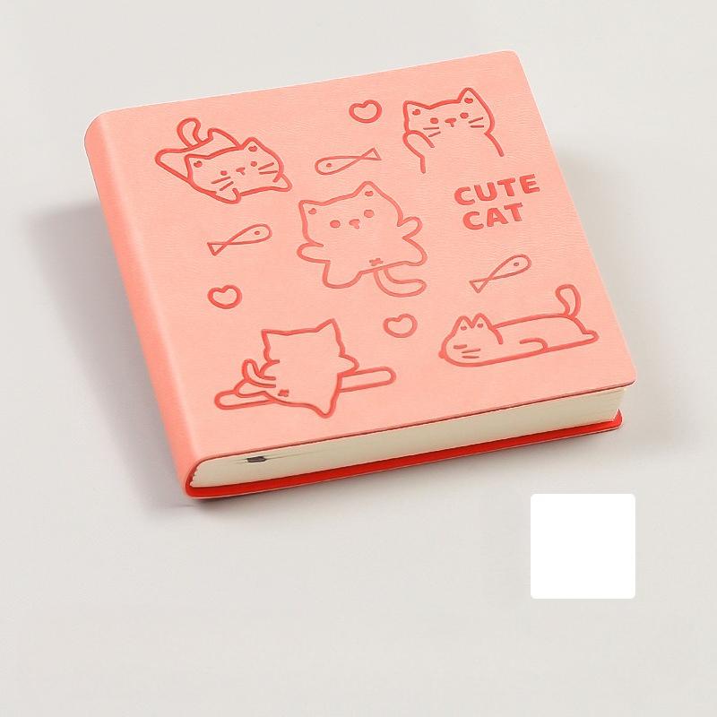 Square Notebook Small Book Cartoon Square Square Book Portable Mini Pocket Book Stamped Book Girl Heart Diary