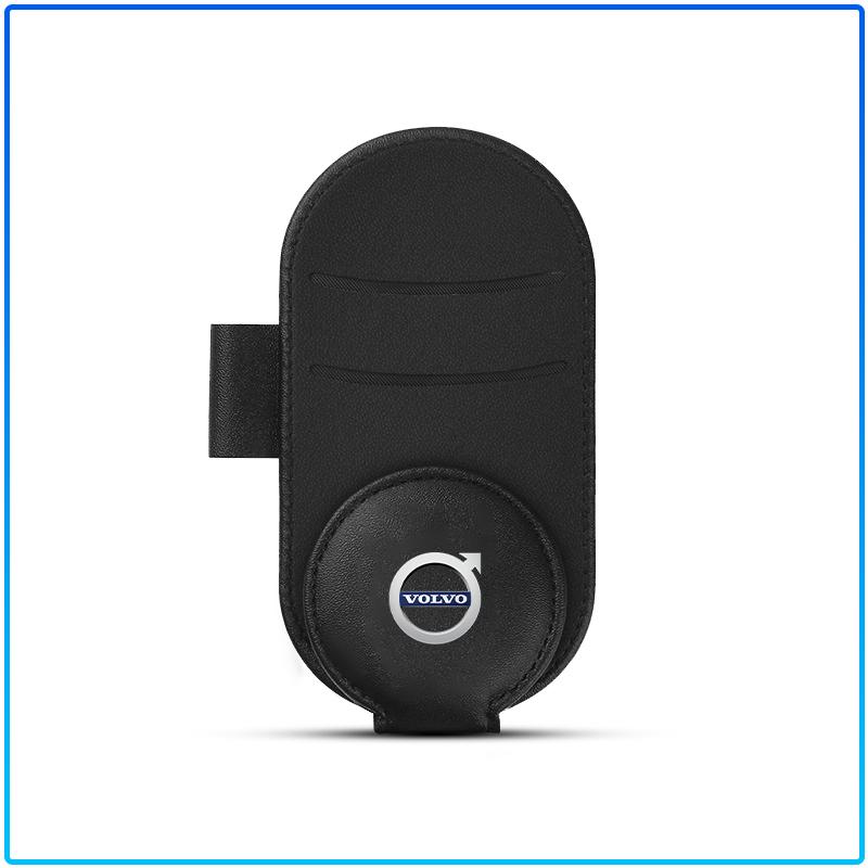 Leather Car Glasses Clip Sun Visor Multi-function Sunglasses Clip Car Styling For Volvo XC60 XC90 S60 S80 S40 V40 V60 V70 V50 XC70