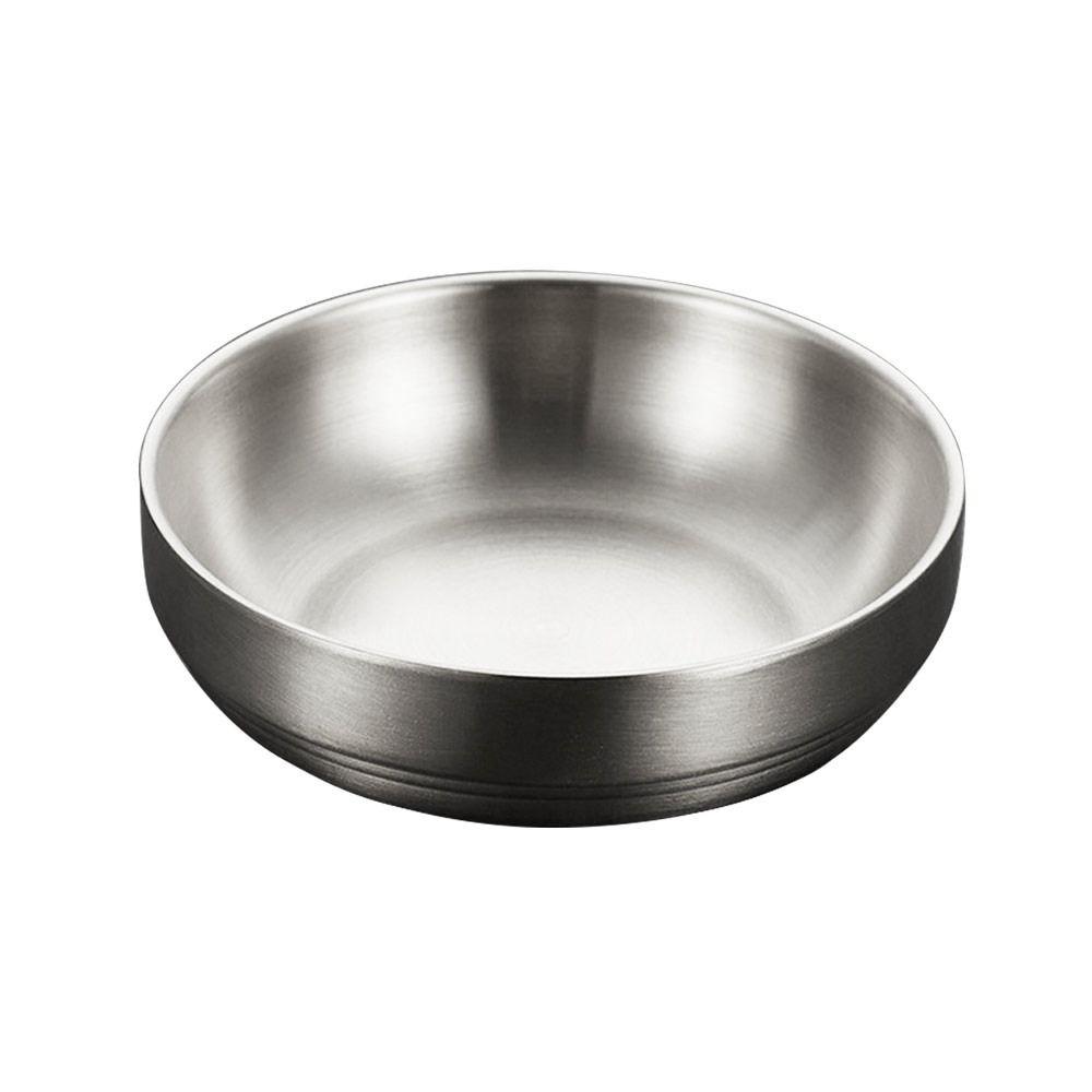 

Double-Walled Soup Bowls 304 Stainless Steel Dipping Dish New Snacks Tray Kitchen Accessories 9cm серебряный