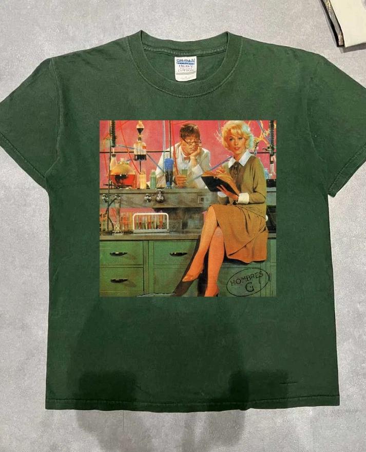 

Hombres G Band Self Titled Album Green T Shirt Size S-5XL S