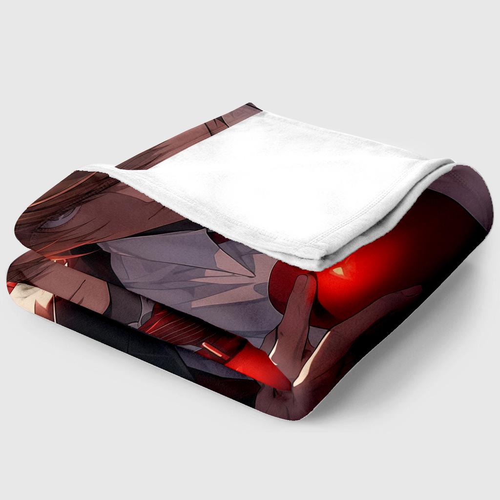 Light Yagami with Red Apple Print Thin Flannel Blanket for Living Room,Sofas Blankets,Lunch Break,blankets Fluffy Blanket