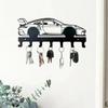 Functional Black Automotive Key Hooks Metal Wall Mounting Car Key Holder Easy Installation Metal Car Key Hooks Home Organization