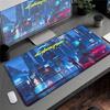 Kawaii Anime Girl Deskmat HD Printing C_cyberpunk Non-slip Mouse Pad XXL Laptop Gamer Dragon Speed Keyboard Rug Durable Washable