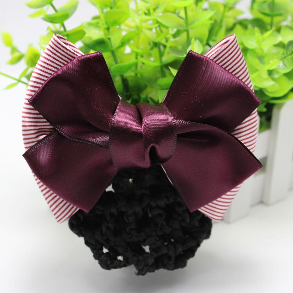 Korean Style Professional Hair Snood: Bow Hair Clip for Waitresses, Nurses, Hotel Staff, and Flight Attendants