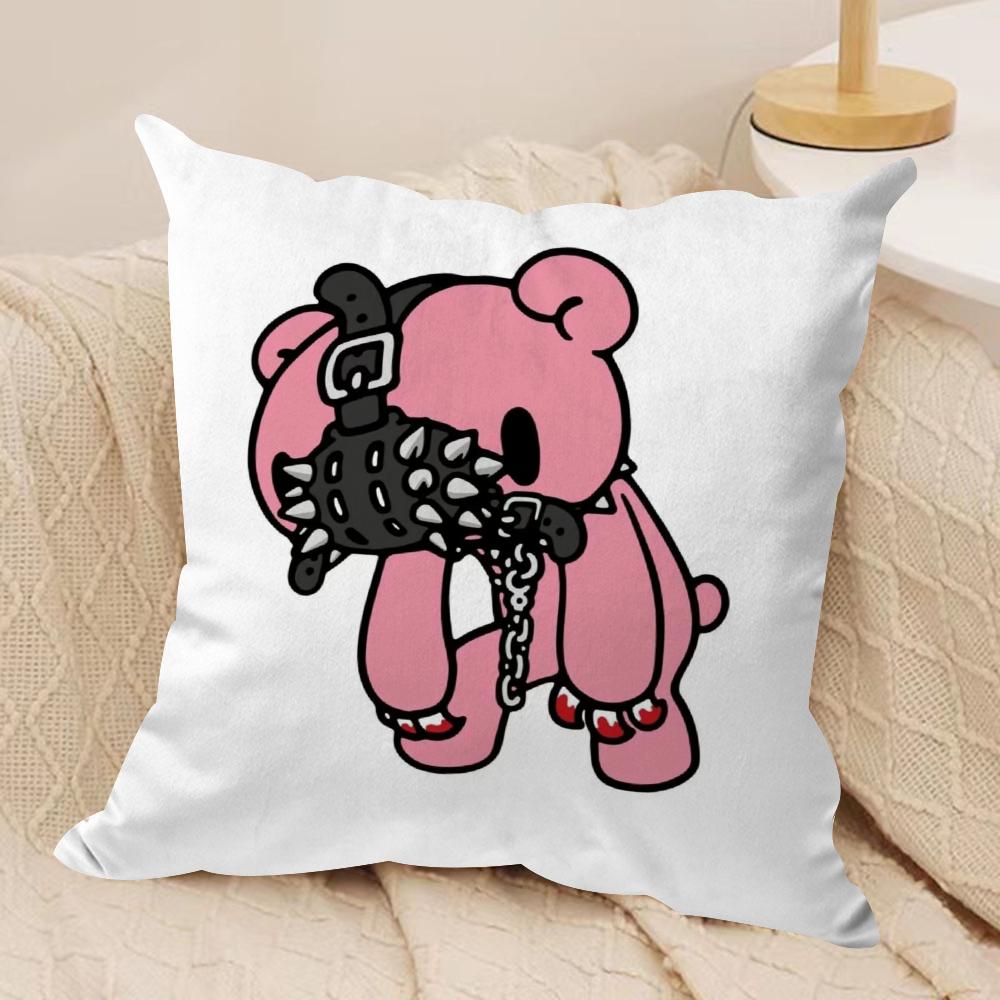 Cartoon G-GloomyS Bear Cushion Cover Soft Plush Fabric Double-Sided Printed Sofa Cushion Cover for All Seasons Home Decor Gift