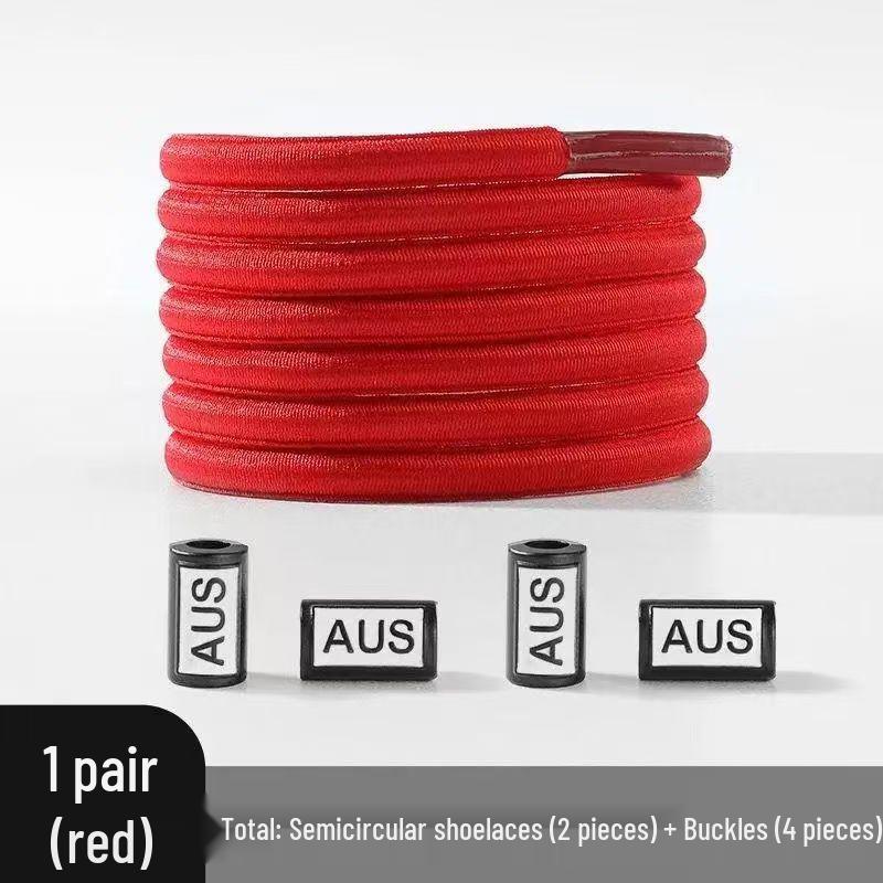 Elastische Schnürsenkel ohne Binden mit Metallschnalle - Einfache Faule Schnürsenkel AUS