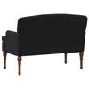 Two Seater with Button Tufting Black 111 x 65 x 79 cm Velvet