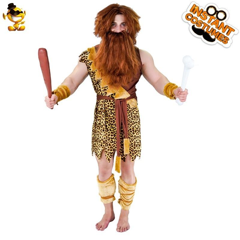 Halloween Adult Original Caveman Men's Savage Dress Party Dress Stage Dress Cosplay Costume