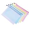 SML PVC Gridding Waterproof Zip Bag Pocket Folder Pouch Filing for Document Pen Filing Stationery Organizer Office School Supply