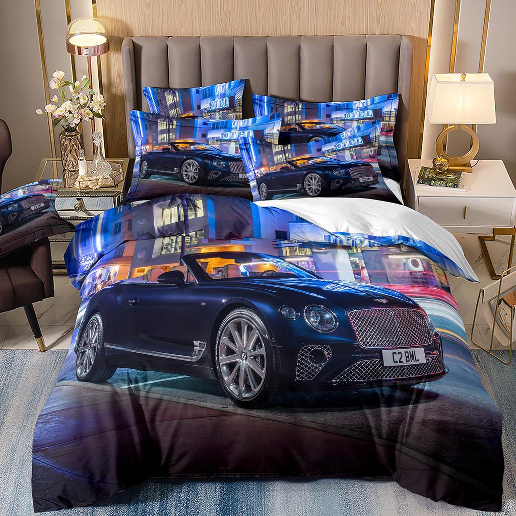 Sports Car Bedding 3D Digital Printing Two-Piece Quilt Set Three-Piece Home Textile