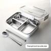 Lunch Box with Compartment Stainless Steel Liner Matching Spoon Chopsticks Thermally Insulated Portable Outdoor Bento Container