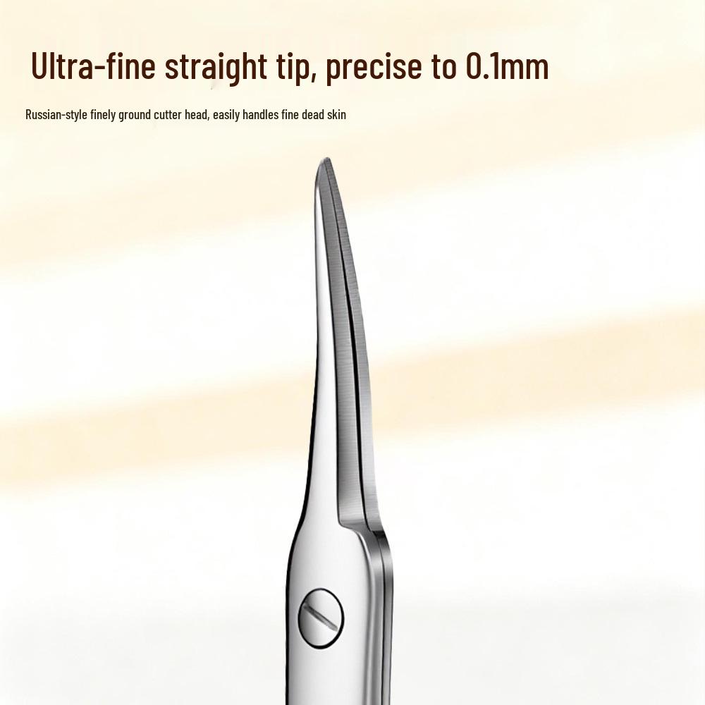 Professional Russian Style Curved Tip Nail Clippers - Dead Skin Cuticle Nipper for Salons